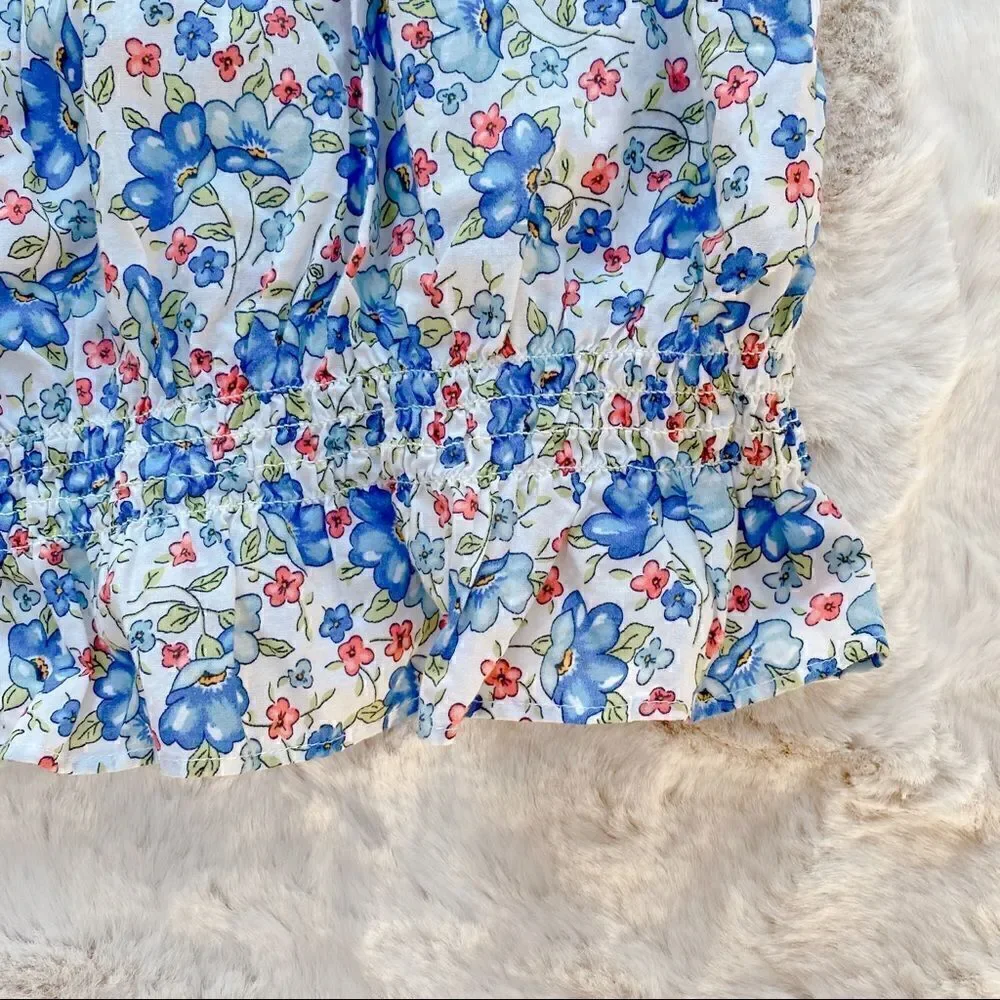 Ralph Lauren Ruffle Sleeveless Floral Top Girl’s 16